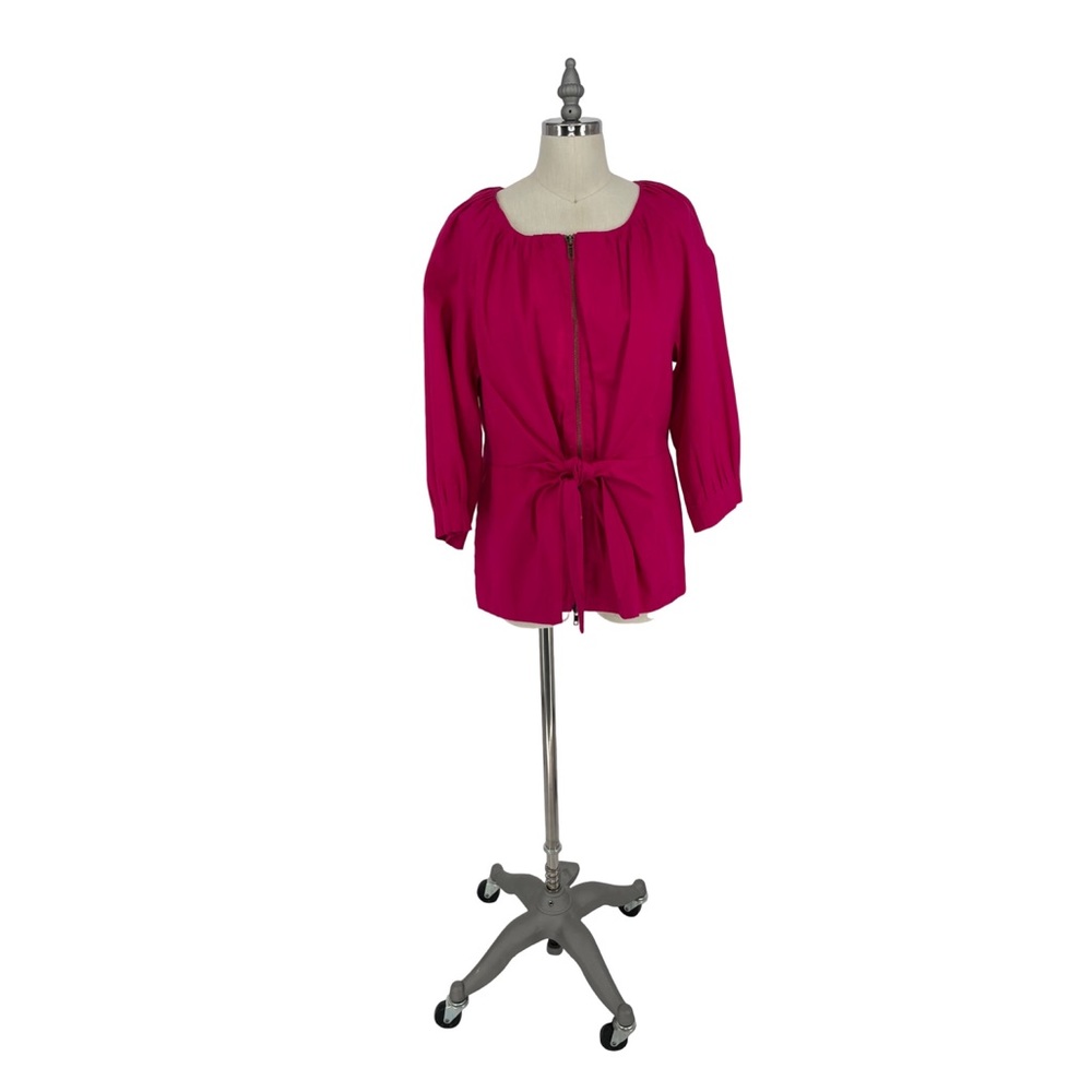 NWOT Luii | Women’s Zip Up 3/4 Sleeve Lined‎ Pink Suit Jacket -